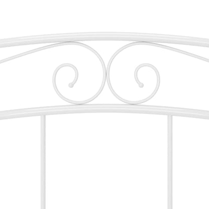 Bed Frame | White | Powder-coated metal | Double | Durable | Bed Frame