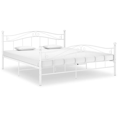Bed Frame | White | Powder-Coated Metal | Double |  Tough | Bed Frame