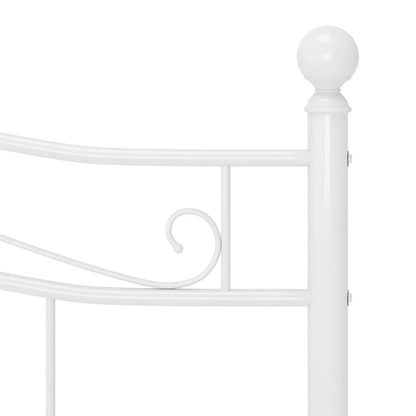 Bed Frame | White | Powder-Coated Metal | Double |  Tough | Bed Frame