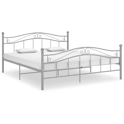 Bed Frame | Grey | Powder-coated metal | Double | Durable | Bed Frame