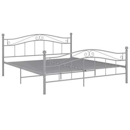 Bed Frame | Grey | Powder-coated metal | Double | Durable | Bed Frame