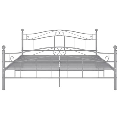 Bed Frame | Grey | Powder-coated metal | Double | Durable | Bed Frame
