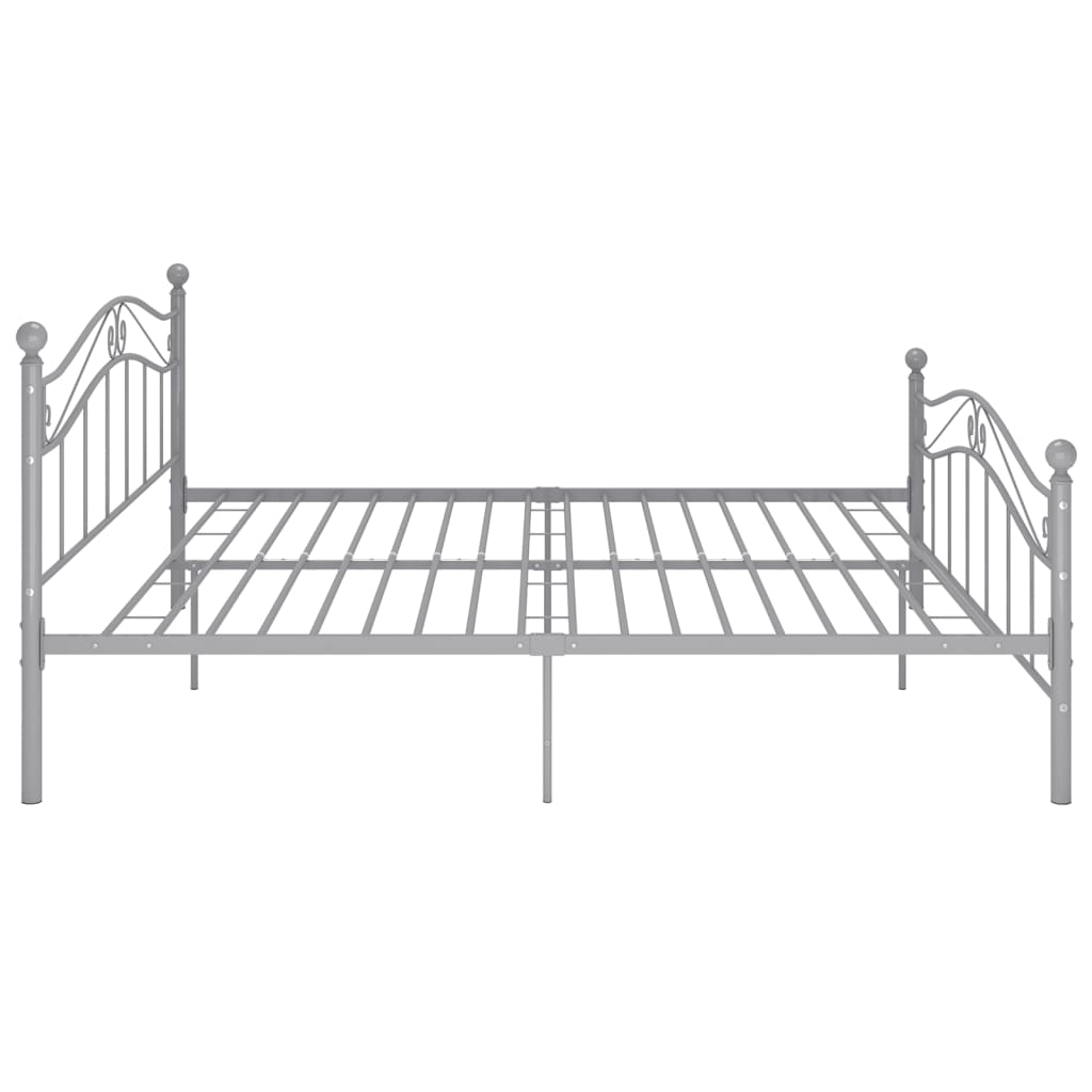 Bed Frame | Grey | Powder-coated metal | Double | Durable | Bed Frame