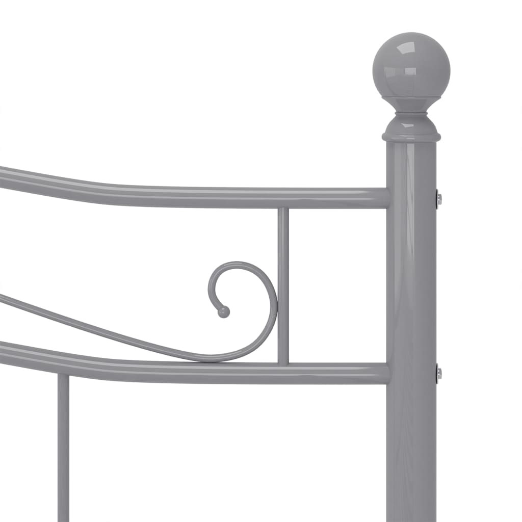 Bed Frame | Grey | Powder-coated metal | Double | Durable | Bed Frame