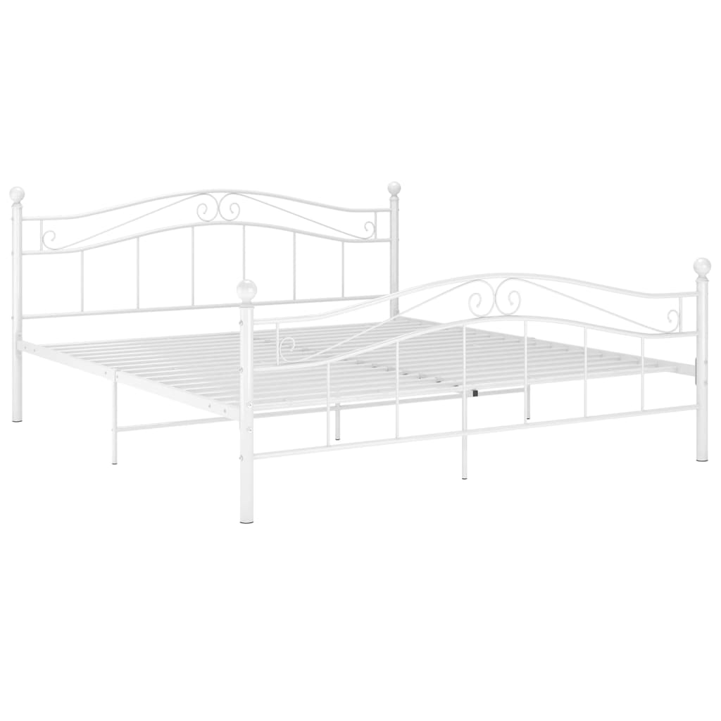 Bed Frame | White | Powder-coated metal | Super King | Durable
