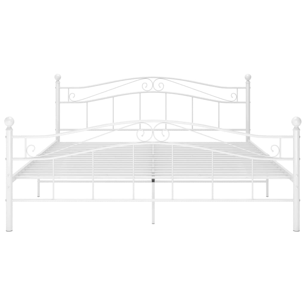 Bed Frame | White | Powder-coated metal | Super King | Durable