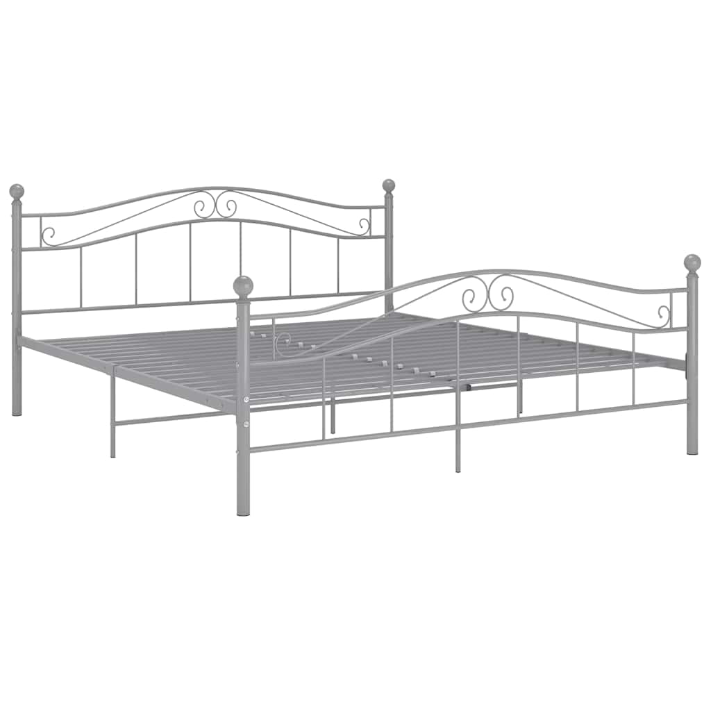 Bed Frame | Grey | Powder-coated metal | Super King | Tough | Bed Frame