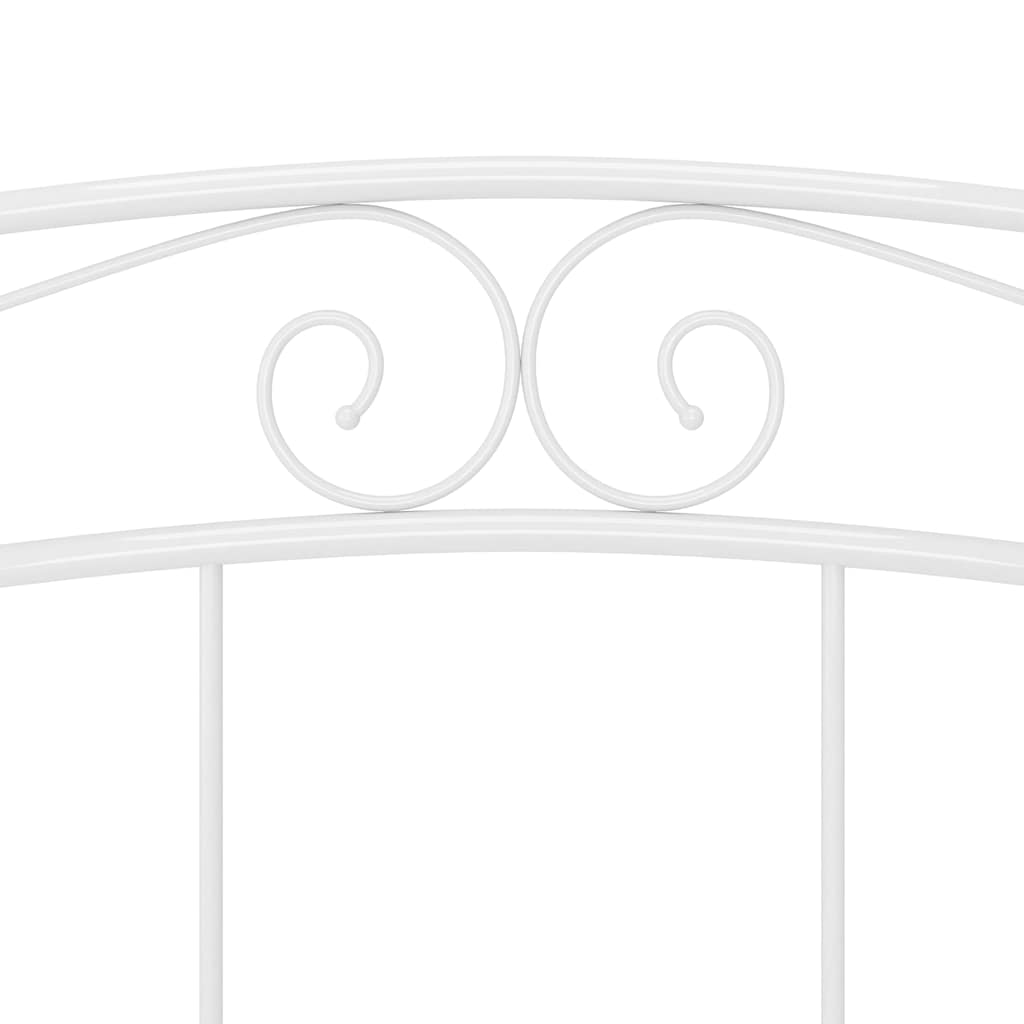Bed Frame without Mattress White Metal 200x200 cm