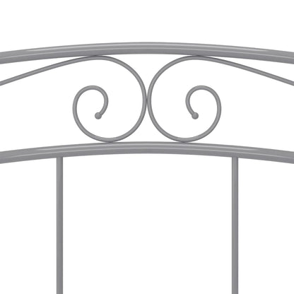 Bed Frame without Mattress Grey Metal 200x200 cm