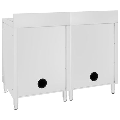 Commercial Kitchen Sink Cabinets 2 pcs Stainless Steel