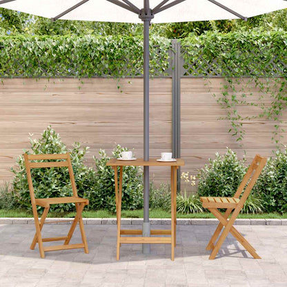 Folding Patio Table 23.6"x23.6"x29.5" Solid Acacia Wood
