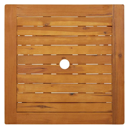 Folding Patio Table 23.6"x23.6"x29.5" Solid Acacia Wood
