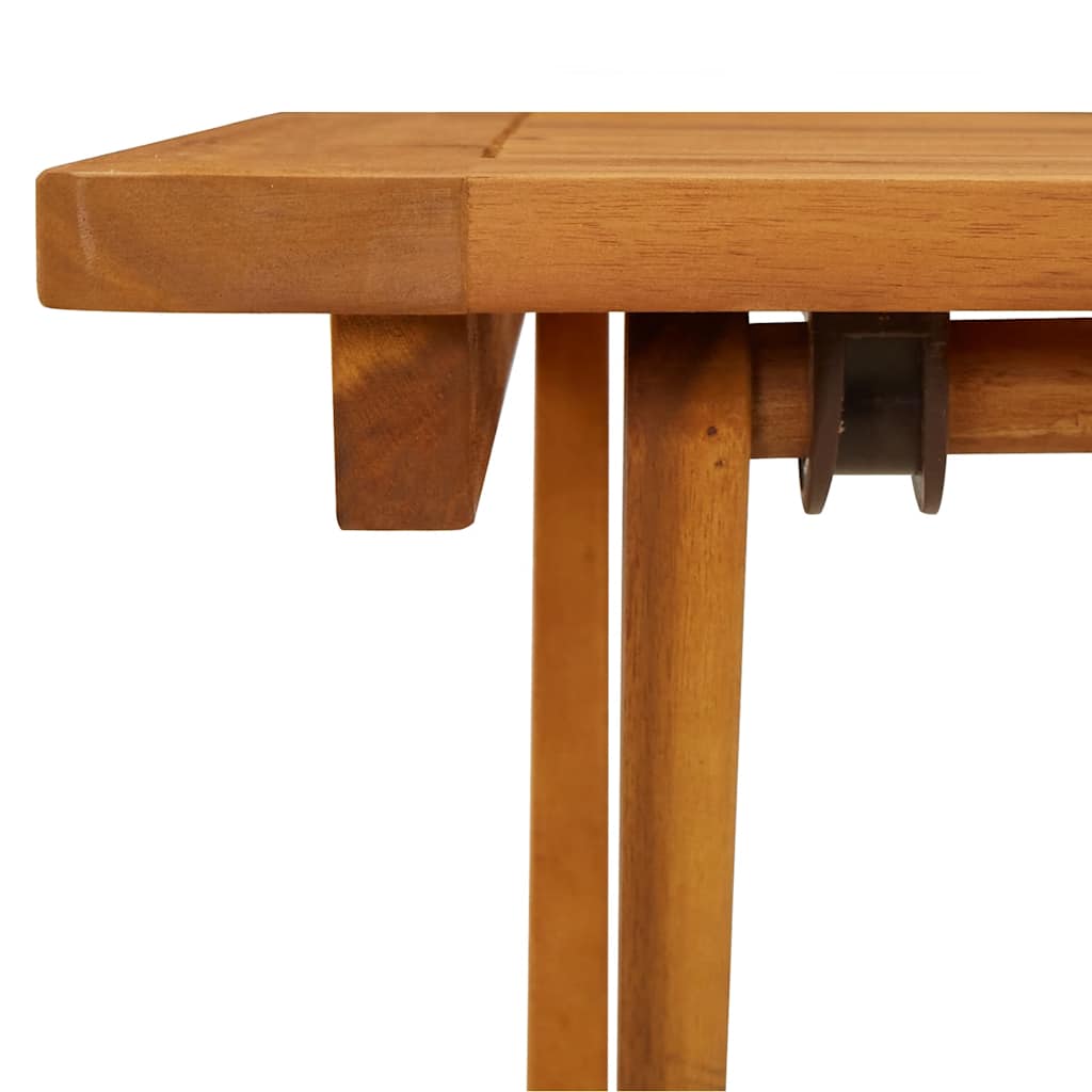 Folding Patio Table 23.6"x23.6"x29.5" Solid Acacia Wood