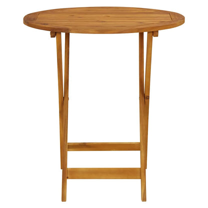 Folding Patio Table 27.6" Solid Acacia Wood