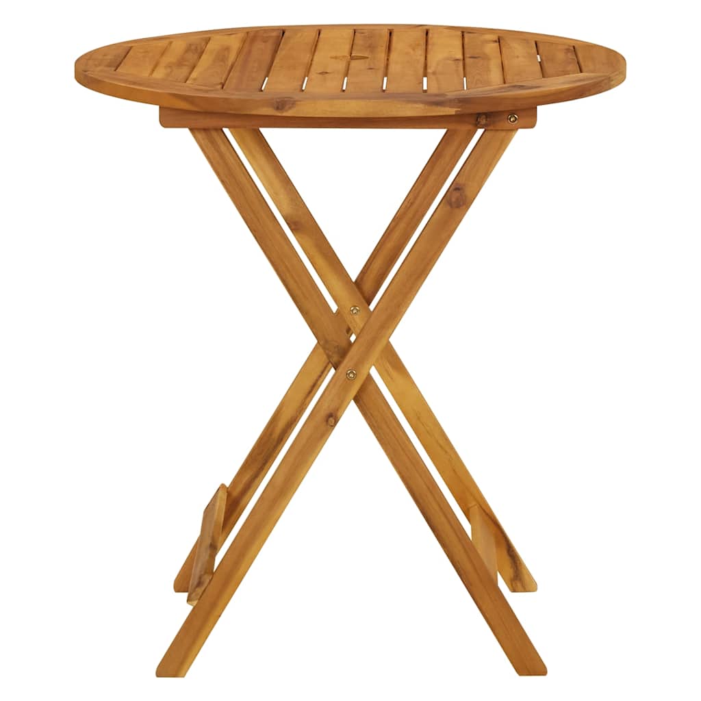 Folding Patio Table 27.6" Solid Acacia Wood