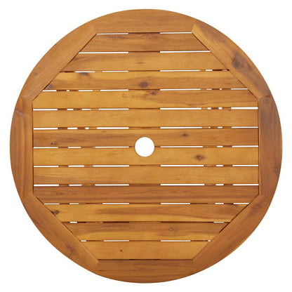 Folding Patio Table 27.6" Solid Acacia Wood