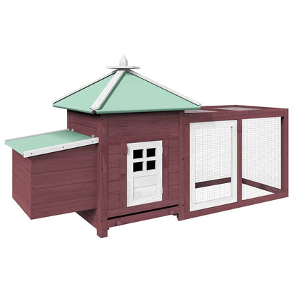 Chicken Coop Mocha Solid Firwood, Plywood, Galvanized Steel Large
