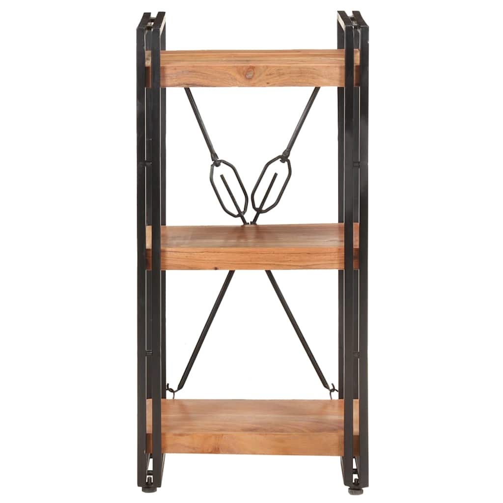 3-Tier Bookcase 15.7"x11.8"x31.5" Solid Acacia Wood