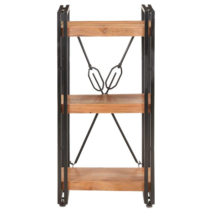 3-Tier Bookcase 15.7"x11.8"x31.5" Solid Acacia Wood