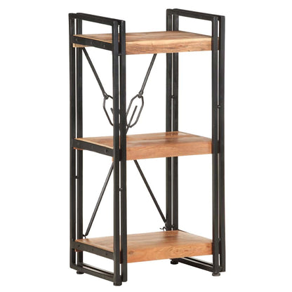 3-Tier Bookcase 15.7"x11.8"x31.5" Solid Acacia Wood
