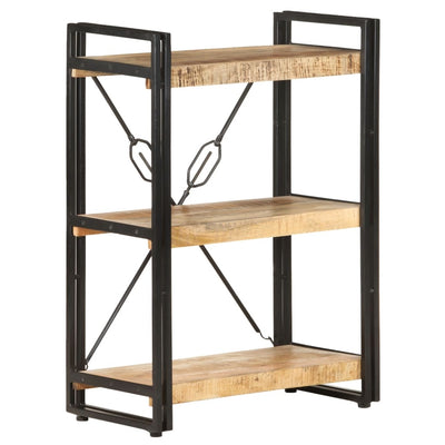 3-Tier Bookcase 23.6"x11.8"x31.5" Solid Mango Wood