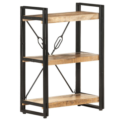3-Tier Bookcase 23.6"x11.8"x31.5" Solid Mango Wood