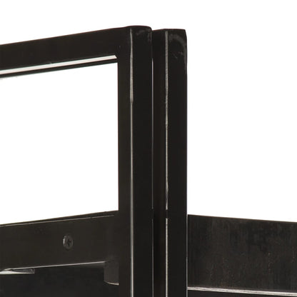 3-Tier Bookcase Black 40x30x80 cm Solid Mango Wood