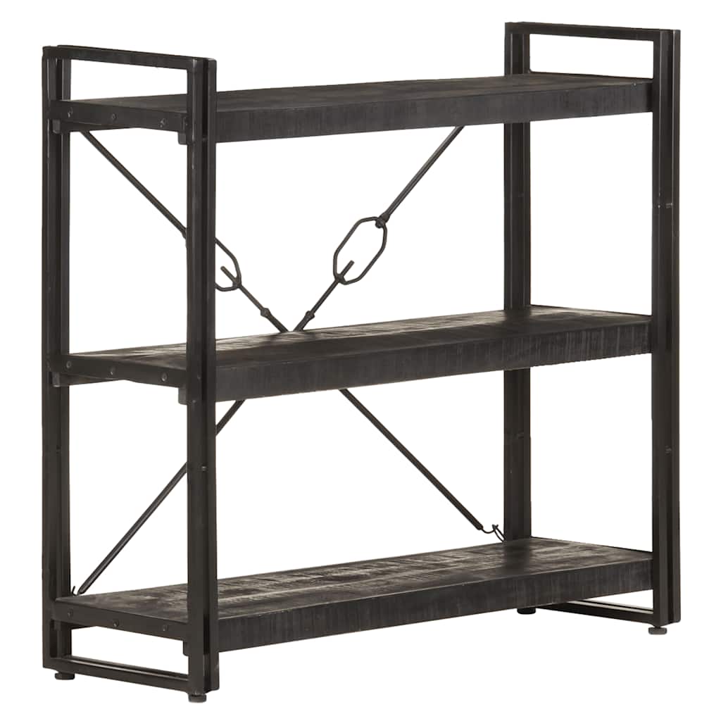 Bookcase | Black | Solid rough mango wood | Medium | Durable | Bookcase
