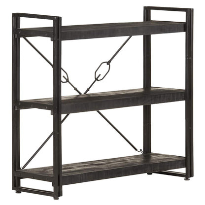 Bookcase | Black | Solid rough mango wood | Medium | Durable | Bookcase