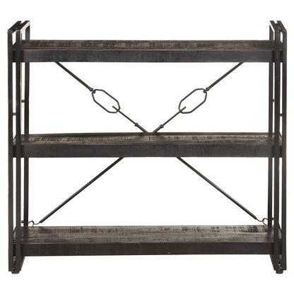 Bookcase | Black | Solid rough mango wood | Medium | Durable | Bookcase