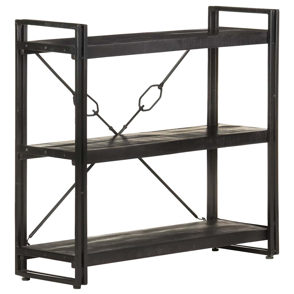 Bookcase | Black | Solid rough mango wood | Medium | Durable | Bookcase