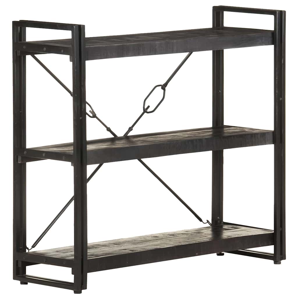 Bookcase | Black | Solid rough mango wood | Medium | Durable | Bookcase