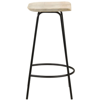 Bar Stools 2 pcs Solid Mango Wood