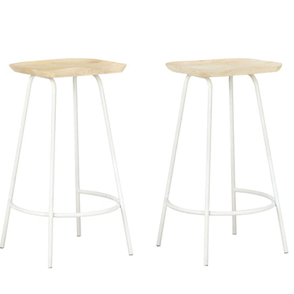 Bar Stools 2 pcs Solid Mango Wood