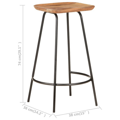 Bar Stools 4 pcs Solid Acacia Wood