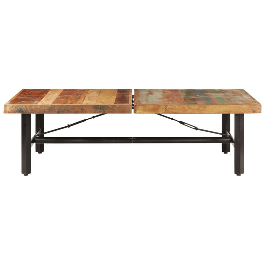 Coffee Table | Multicolour | Solid Reclaimed Wood, Powder-Coated Iron