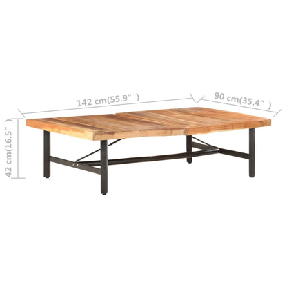 vidaXL Coffee Table Natural Acacia wood color