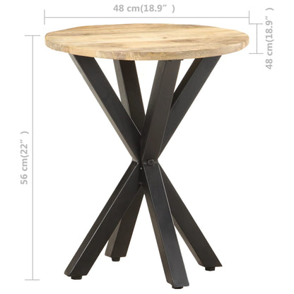 Side Table 18.9"x18.9"x22" Solid Mango Wood