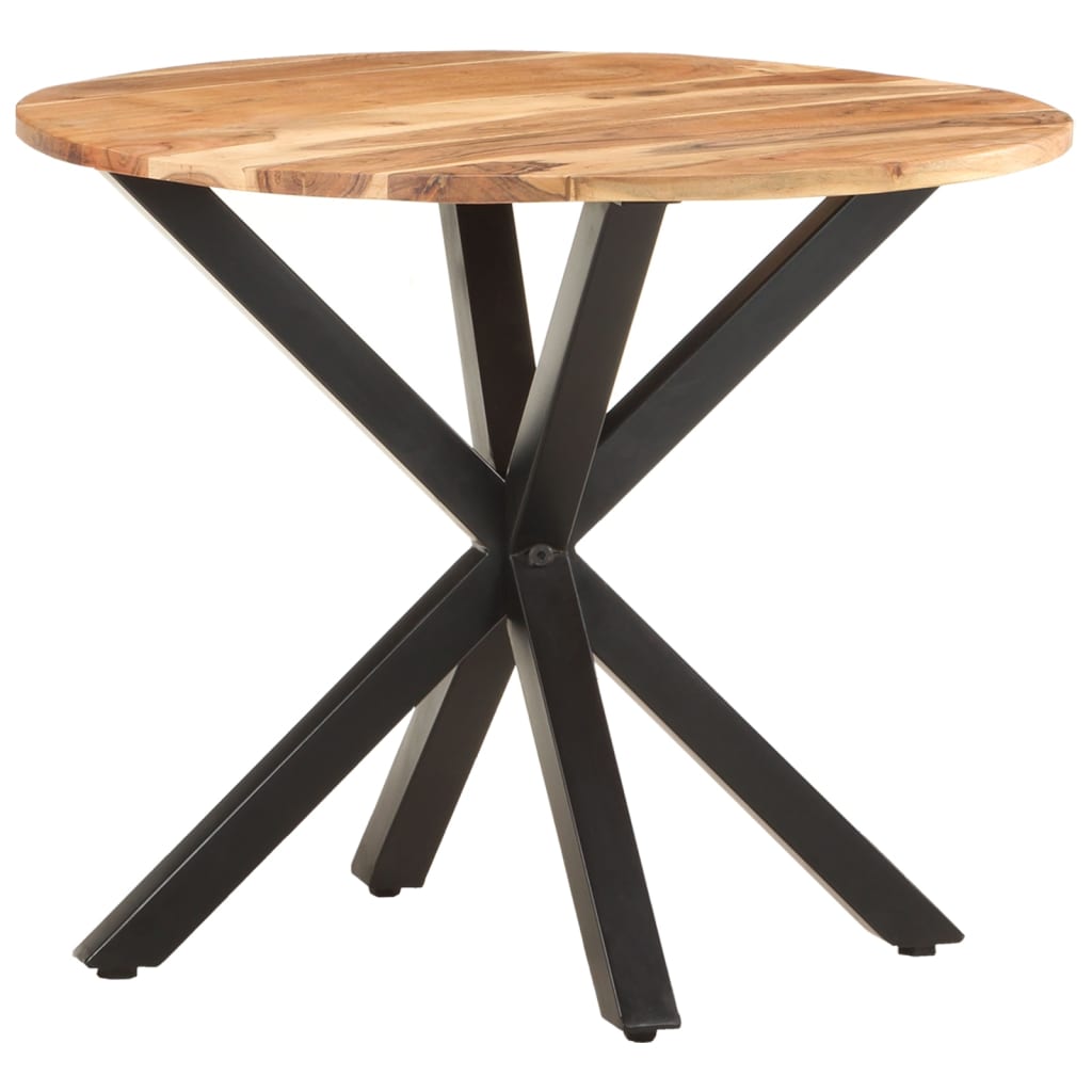 Side Table 26.8"x26.8"x22" Solid Acacia Wood