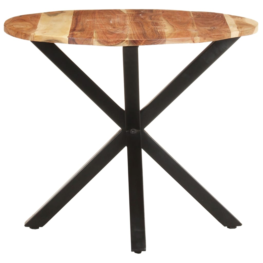 Side Table 26.8"x26.8"x22" Solid Acacia Wood