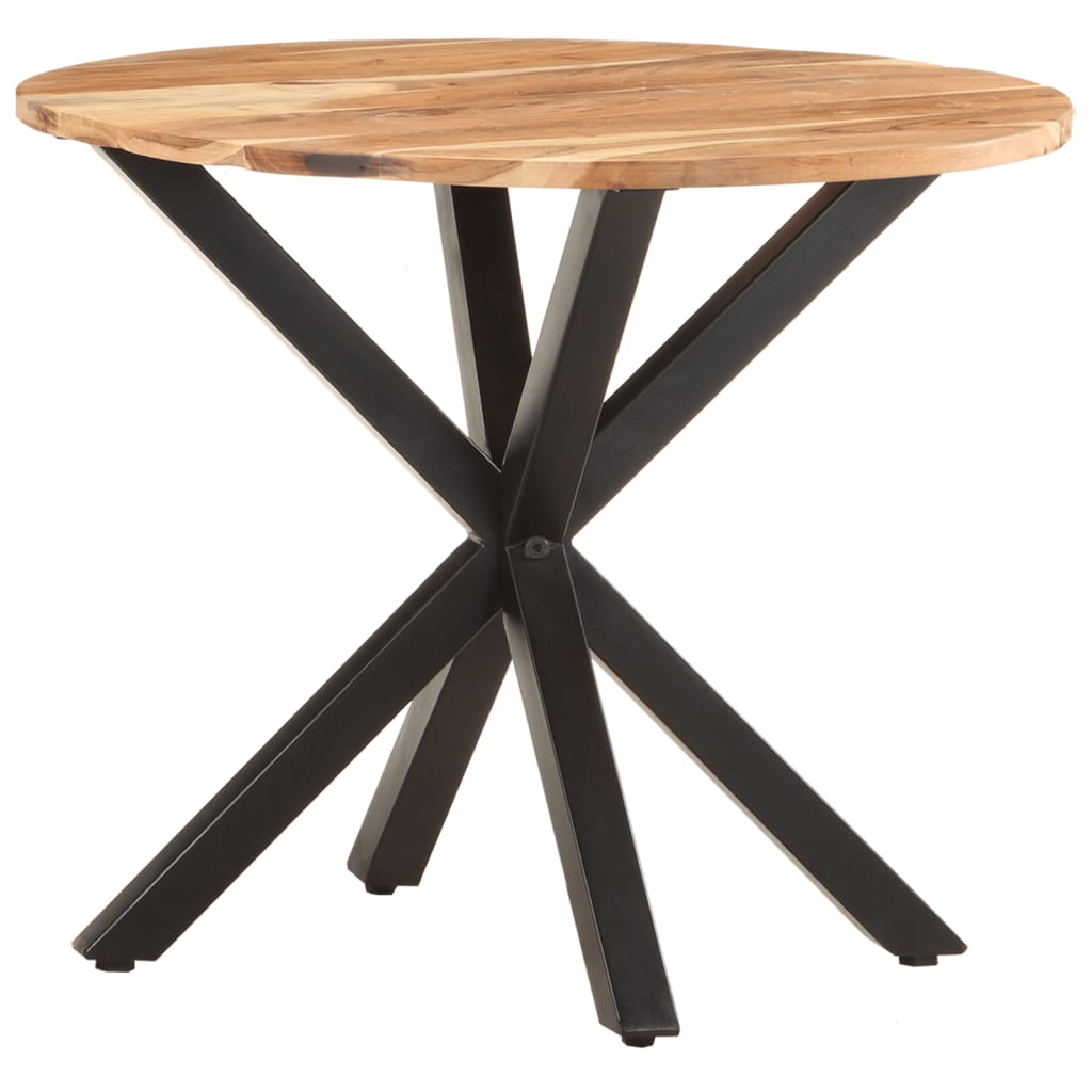 Side Table 26.8"x26.8"x22" Solid Acacia Wood