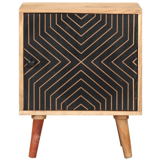 Bedside Cabinet | Natural wood and black