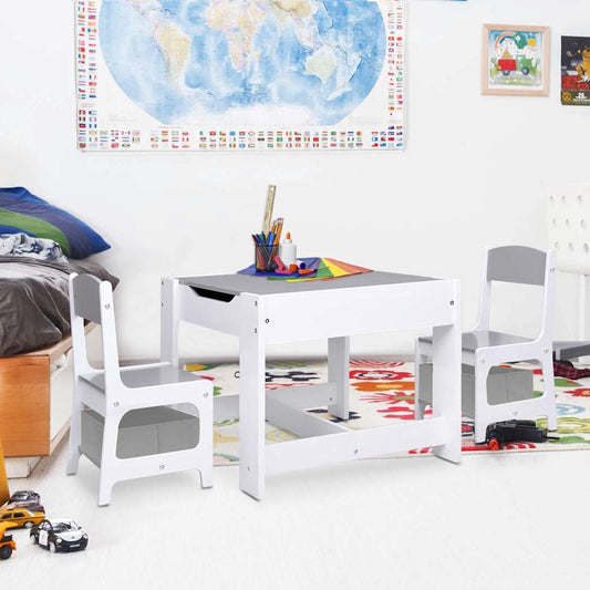 Kids Table and Chair | White | MDF | 48 cm height, 62 cm width
