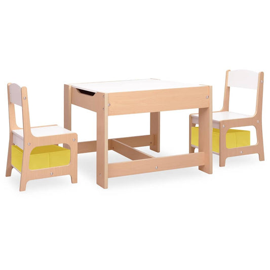 Kids Table and Chair | Light Beige | MDF | Child-sized | Storage