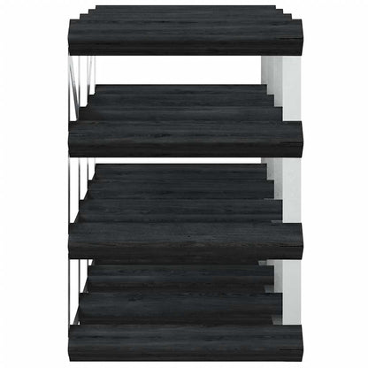 Wine Rack for 12 Bottles Black Solid Pine Wood