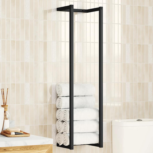 Towel Rack | Black | Iron | 95 cm tall | Towel Rack | Rectangular
