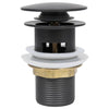 Push Drain with Overflow Function Grey 6.4x6.4x9.1 cm