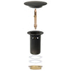 Push Drain with Overflow Function Grey 6.4x6.4x9.1 cm