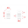 Push Drain without Overflow Function Chrome 6.4x6.4x9.1 cm
