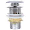 Push Drain without Overflow Function Silver 6.4x6.4x9.1 cm